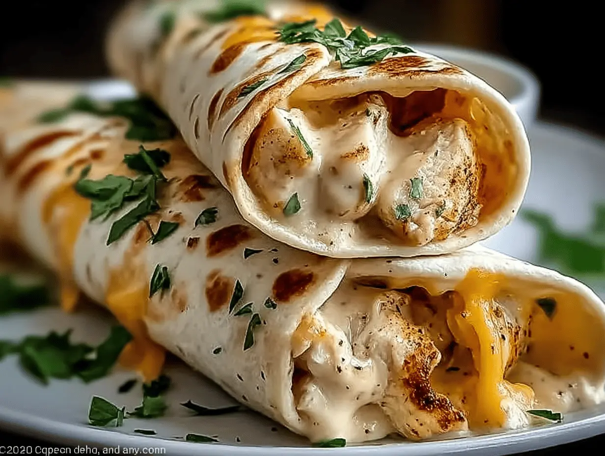 Irresistible Cheesy Garlic Chicken Wraps: Quick & Easy Comfort Food